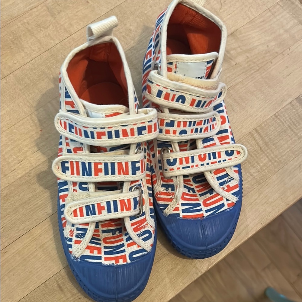 Fun Kids Shoes with Blue and Red Design